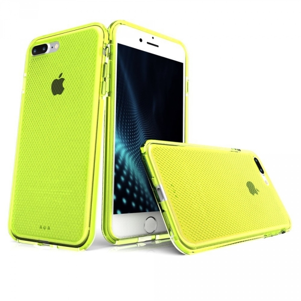 Zizo iPhone 8 Plus Pulse Seri Klf-Neon Green-Silver