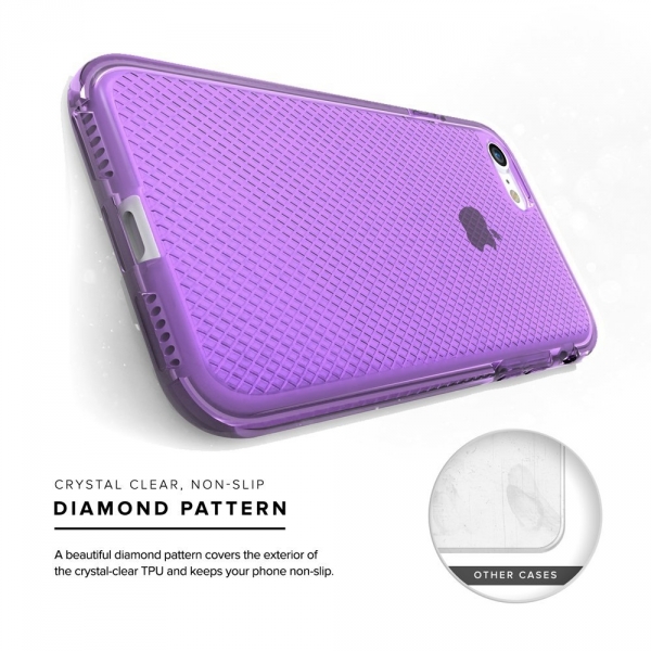 Zizo iPhone 8 Pulse Seri Klf-Purple-Silver