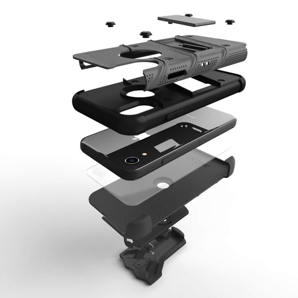 Zizo iPhone XR Bolt Serisi Kickstand Klf (MIL-STD-810G)-Gun Metal