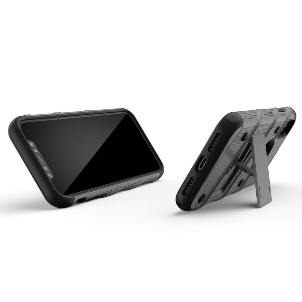 Zizo iPhone XR Bolt Serisi Kickstand Klf (MIL-STD-810G)-Gun Metal