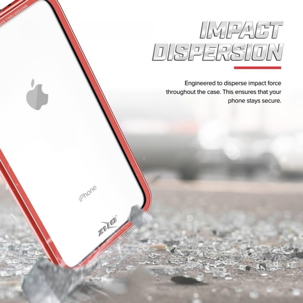 Zizo iPhone X ATOM Seri Klf (MIL-STD-810G)-Red