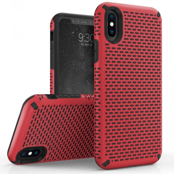 Zizo iPhone XS Echo Klf (MIL-STD-810G)-Red Black