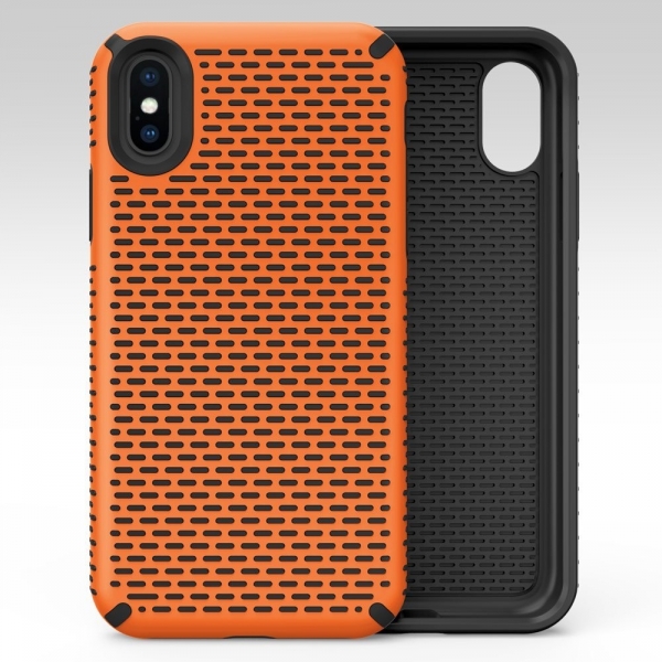 Zizo iPhone XS Echo Klf (MIL-STD-810G)-Orange Black