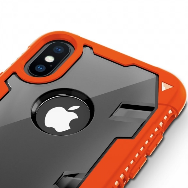 Zizo iPhone X Proton 2.0 Klf (MIL-STD-810G)-Orange-Clear