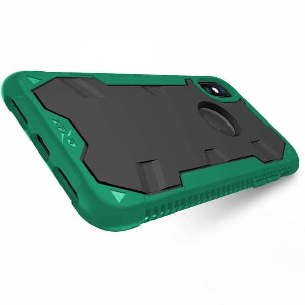 Zizo iPhone XS Proton 2.0 Klf (MIL-STD-810G)-Emerald Green-Solid Black