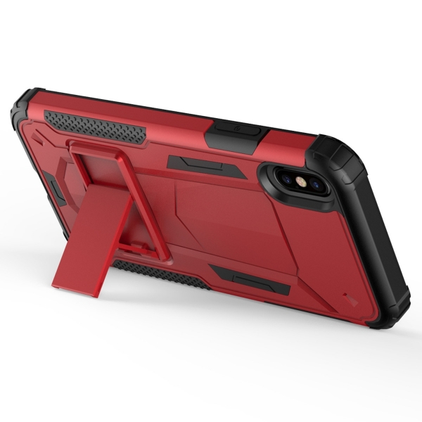 Zizo iPhone XS Max Hybrid Transformer Serisi Klf-Red