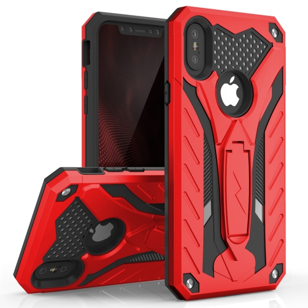 Zizo iPhone XS Max Static Serisi Klf (MIL-STD-810G)-Red