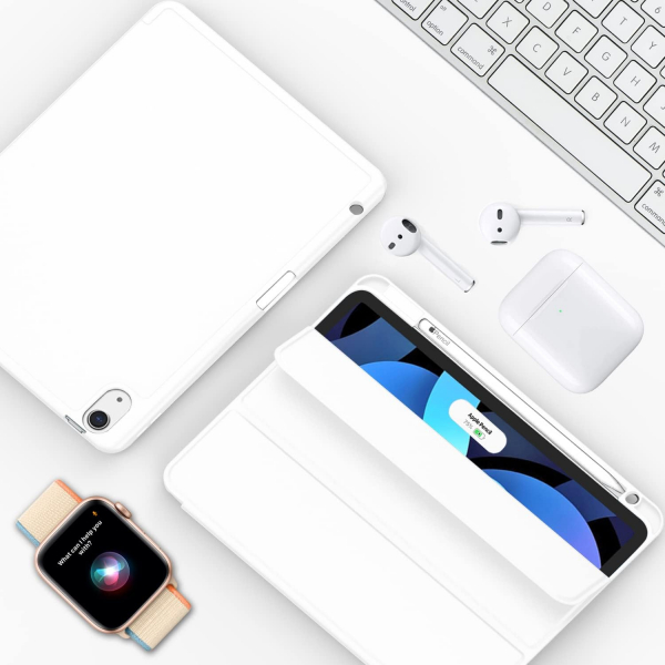 ZryXal Kalem Blmeli iPad Air M2 Klf (11 in)-White