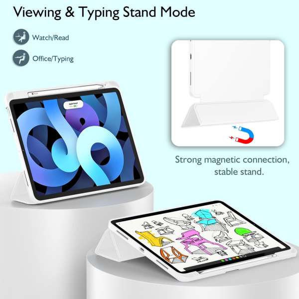 ZryXal Kalem Blmeli iPad Air M2 Klf (11 in)-Sky Blue