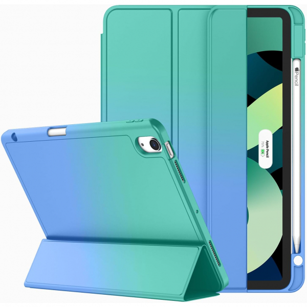 ZryXal Kalem Blmeli iPad Air M2 Klf (11 in)-Mint Blue
