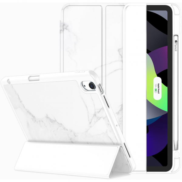 ZryXal Kalem Blmeli iPad Air M2 Klf (11 in)-Marble White
