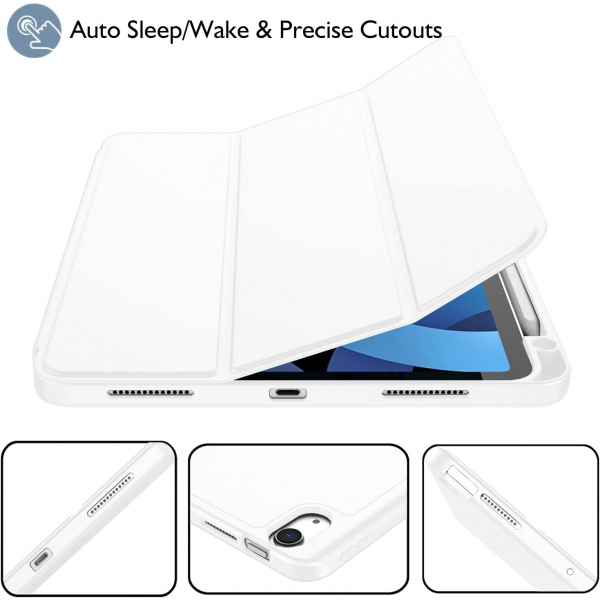 ZryXal Kalem Blmeli iPad Air M2 Klf (11 in)-Marble White