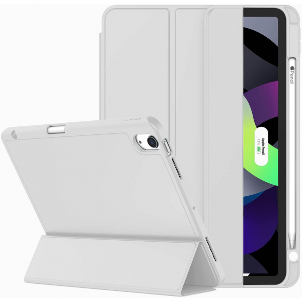 ZryXal Kalem Blmeli iPad Air M2 Klf (11 in)-Light Gray