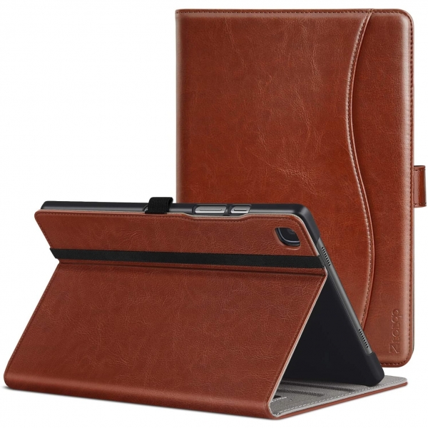 ZtotopCase Deri Standl Galaxy Tab A7 Klf (10.4 in)-Brown