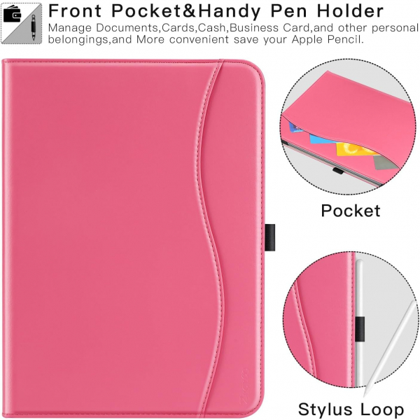 Ztotop Apple iPad A16 Deri Klf (11 in)-Pink