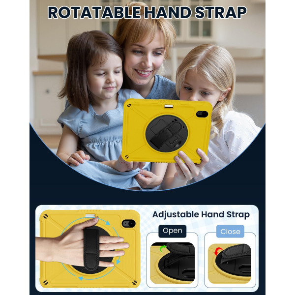 Ztotop Apple iPad A16 Rotating Klf (11 in)-Yellow