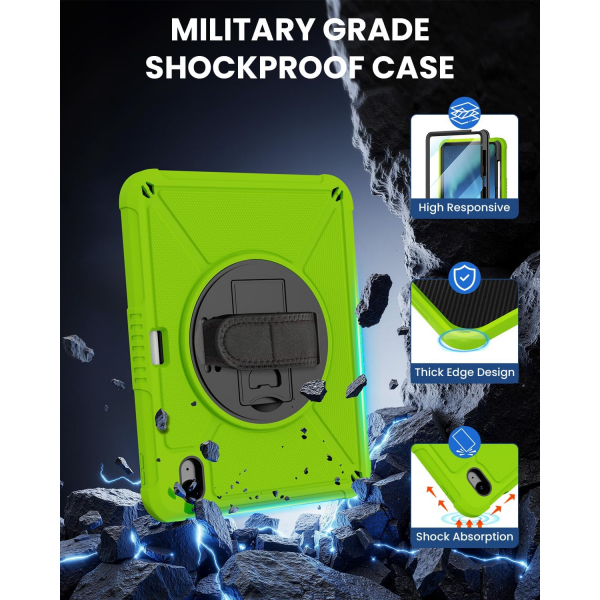Ztotop Apple iPad A16 Rotating Klf (11 in)-Green