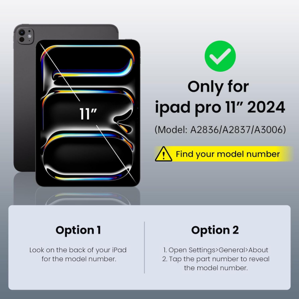 Ztotop Deri iPad Pro M4 Klf (11 in)-Navy Blue