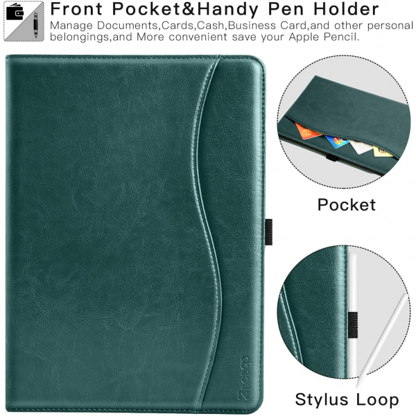 Ztotop Deri iPad Air Klf (13 in)-Green