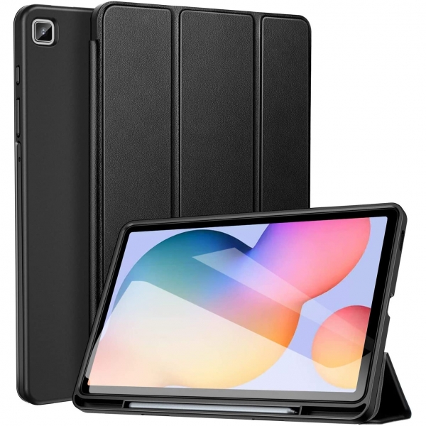 Ztotop Galaxy Tab S6 Lite Kalem Blmeli Klf (10.4 in)-Black