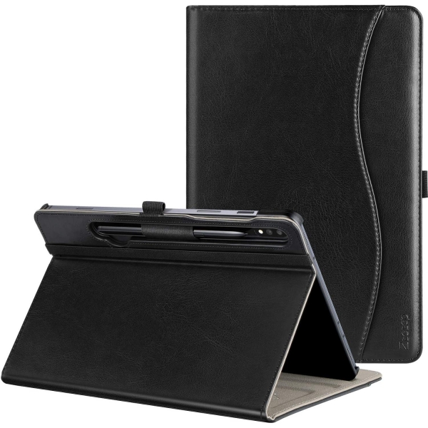 Ztotop Galaxy Tab S7 Deri Stand Klf (11 in)-Black