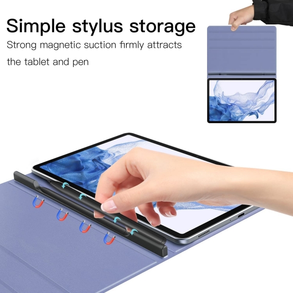 Ztotop Galaxy Tab S7 Plus Manyetik Akll Klf (12.4 in)-Purple