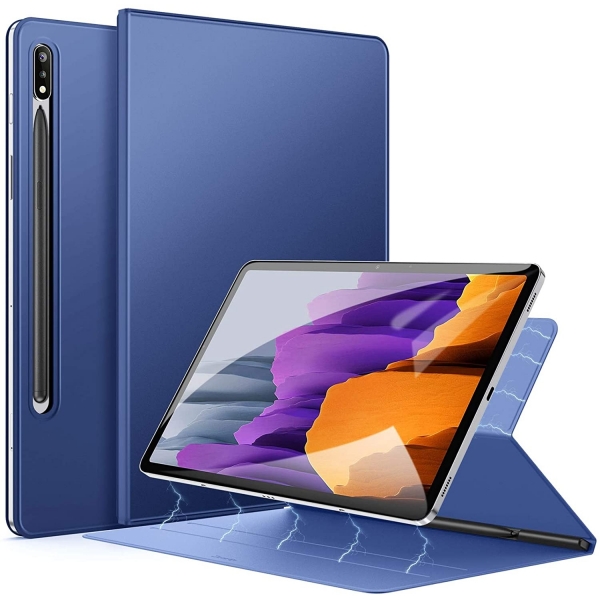 Ztotop Galaxy Tab S7 Plus Manyetik Akll Klf (12.4 in)-Blue