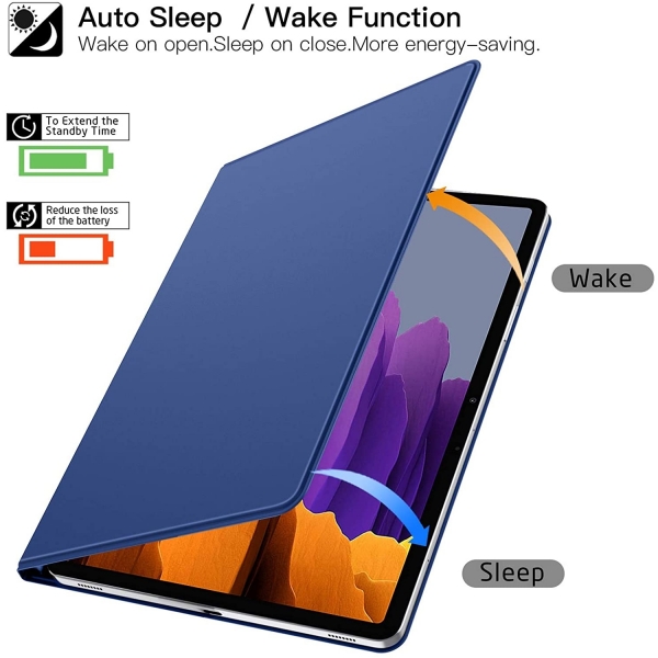 Ztotop Galaxy Tab S7 Plus Manyetik Akll Klf (12.4 in)-Blue
