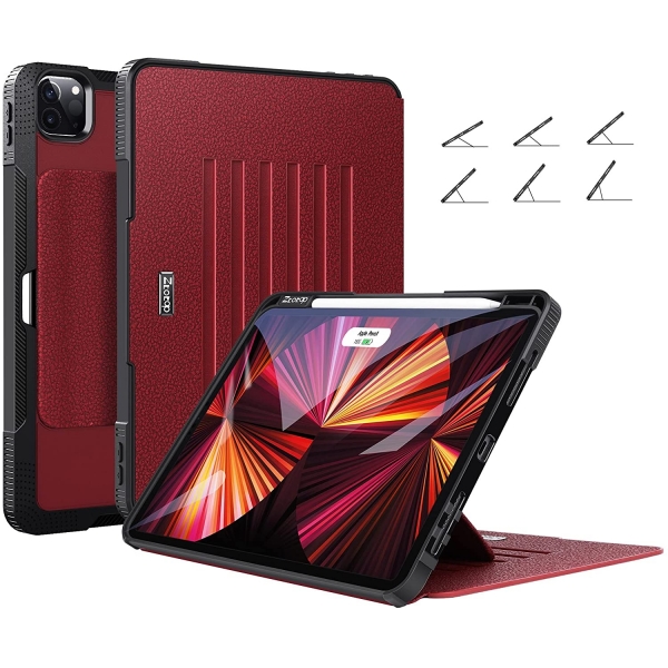 Ztotop Manyetik Standl iPad Pro Klf (11 in)-Red