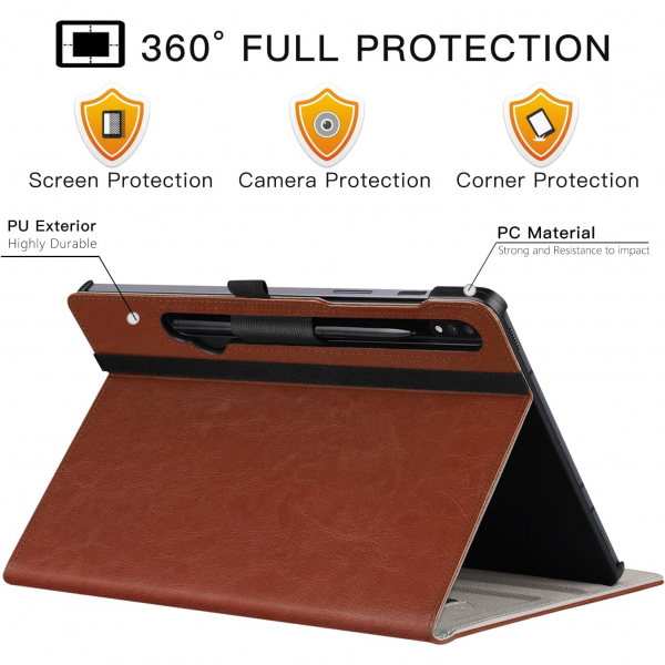 Ztotop Samsung Galaxy Tab S9 Klf -Brown
