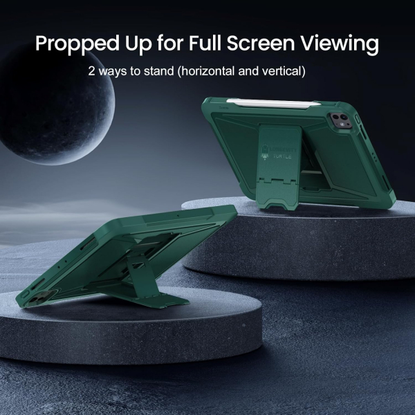 Ztotop Tam Korumal iPad Pro M4 Klf (13 in)-Midnight Green