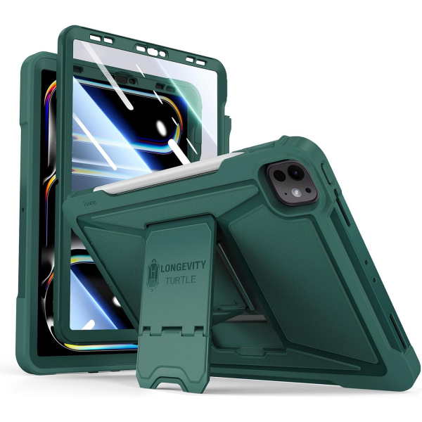 Ztotop Tam Korumal iPad Pro M4 Klf (13 in)-Midnight Green