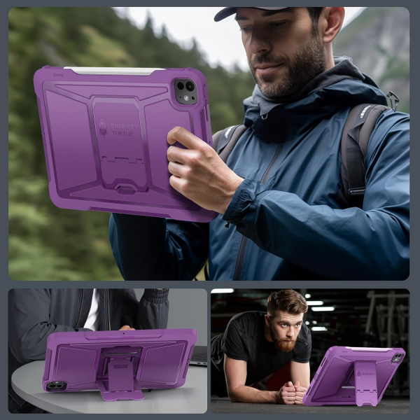 Ztotop Tam Korumal iPad Pro M4 Klf (13 in)-Purple