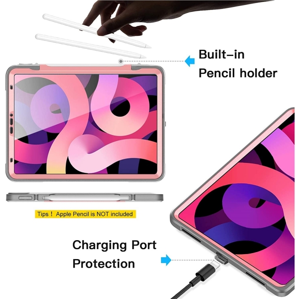 Ztotop iPad Air 4 Korumal Klf (10.9 in)-Pink
