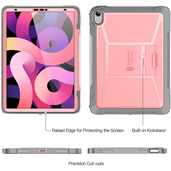 Ztotop iPad Air 6.Nesil Korumal Klf (11 in)-Pink