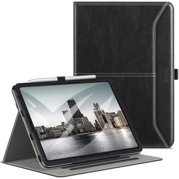 Ztotop iPad Air 4 Kalem Blmeli Klf (10.9 in)-Jet