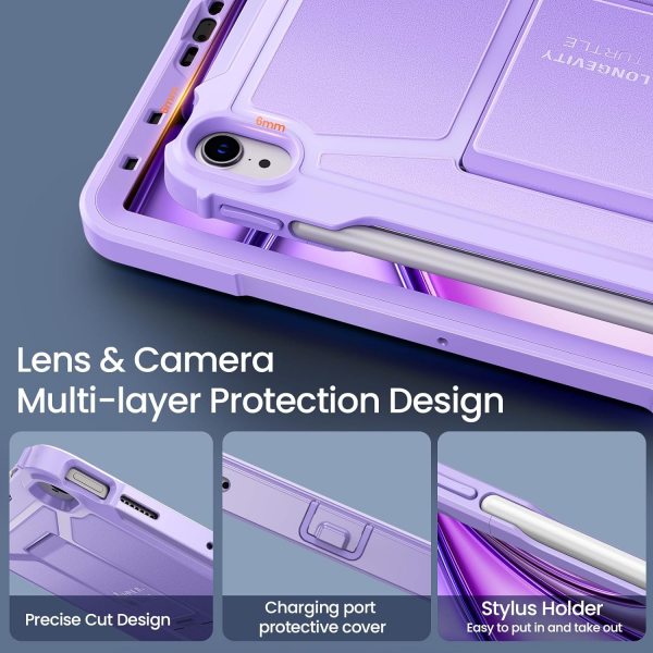 Ztotop iPad Air 6.Nesil Korumal Klf (11 in)-Purple