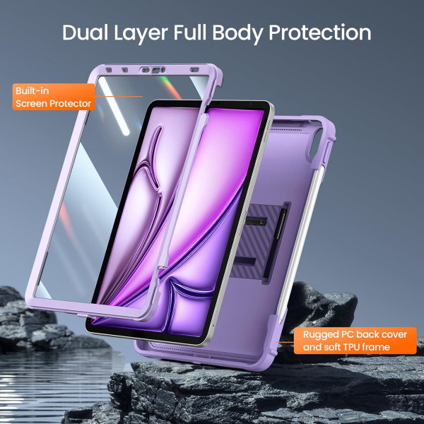 Ztotop iPad Air 6.Nesil Korumal Klf (11 in)-Purple