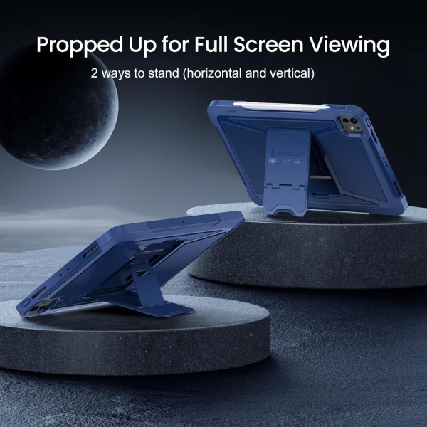 Ztotop Tam Korumal iPad Pro M4 Klf (13 in)-Navy Blue