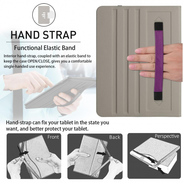 Ztotop iPad Pro M4 Deri Standl Klf (13 in)-Purple