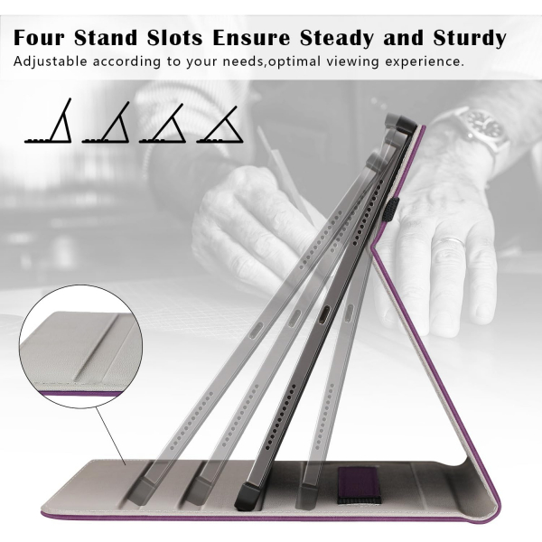 Ztotop iPad Pro M4 Deri Standl Klf (13 in)-Purple