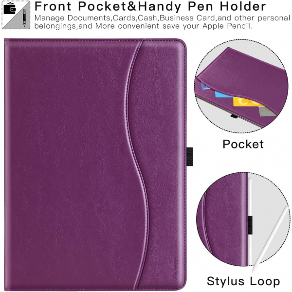Ztotop iPad Pro M4 Deri Standl Klf (13 in)-Purple