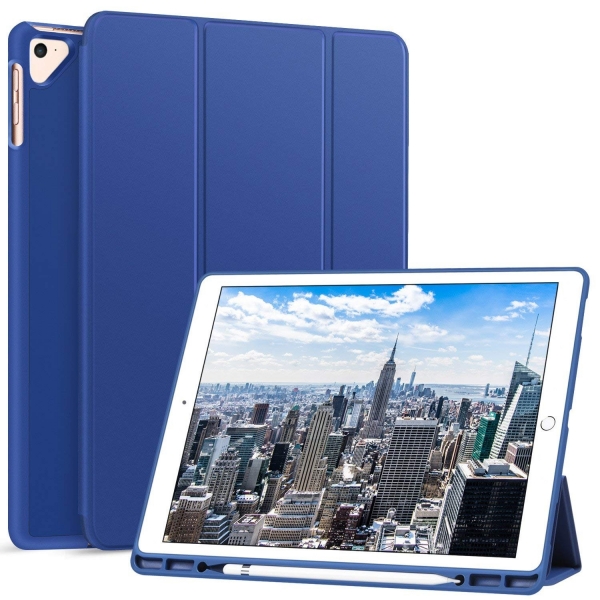 Ztotop iPad Pro Kalem Blmeli Klf (12.9 in)-Blue