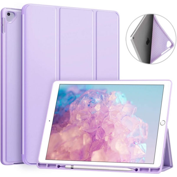 Ztotop iPad Pro Kalem Blmeli Klf (12.9 in)-Purple