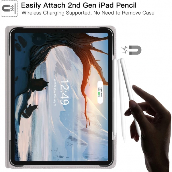 Ztotop iPad Pro Deri Standl Klf (11 in)(2. Nesil)-Black