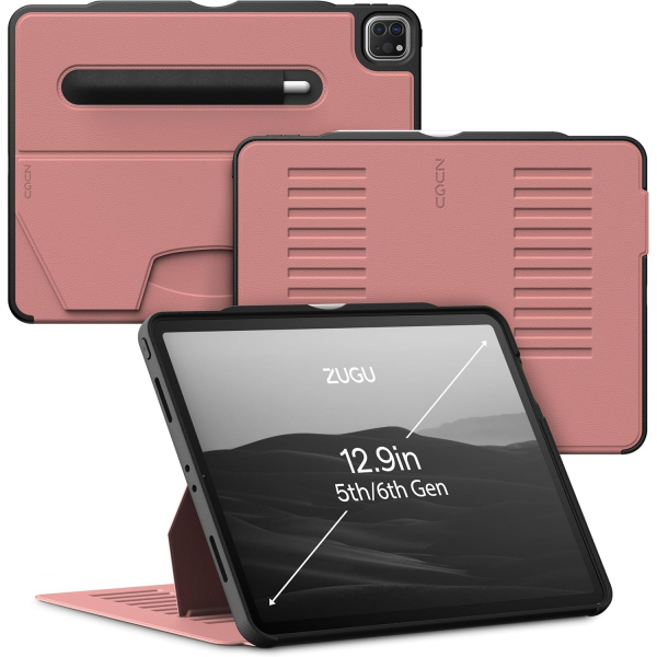 Zugu Case iPad Pro The Alpha Case (12.9 inch)(2021)(5. Nesil)-Desert Rose 