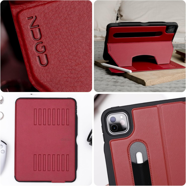 Zugu Case iPad Pro The Alpha Case (12.9 inch)(2021)(5. Nesil)-Scarlet Red