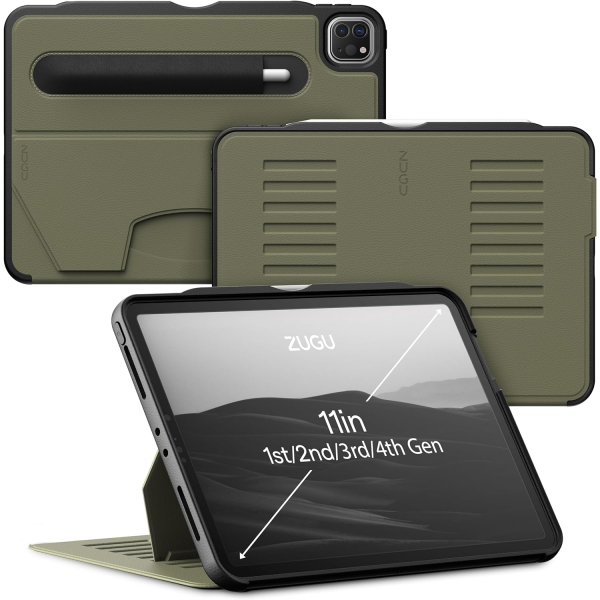 Zugu Case iPad Pro The Alpha Klf (11 in)(2020)(2. Nesil)-Olive Green 