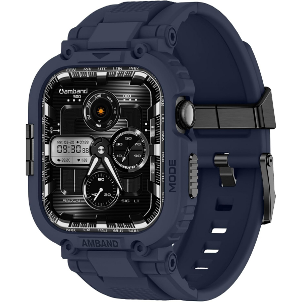 amBand Apple Watch 11/10 46mm M1 Sport Silikon Kay�� -Navy Blue