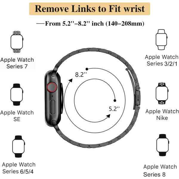 MioHHR Apple Watch 10 42mm elik Kay -Black